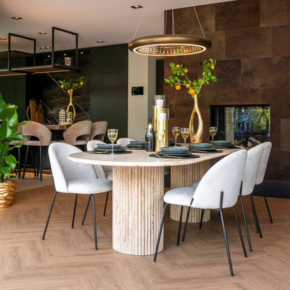 Richmond Interiors Esszimmerstuhl Alyssa cream fusion (Set of 2) Esszimmerstuhl Richmond Interiors