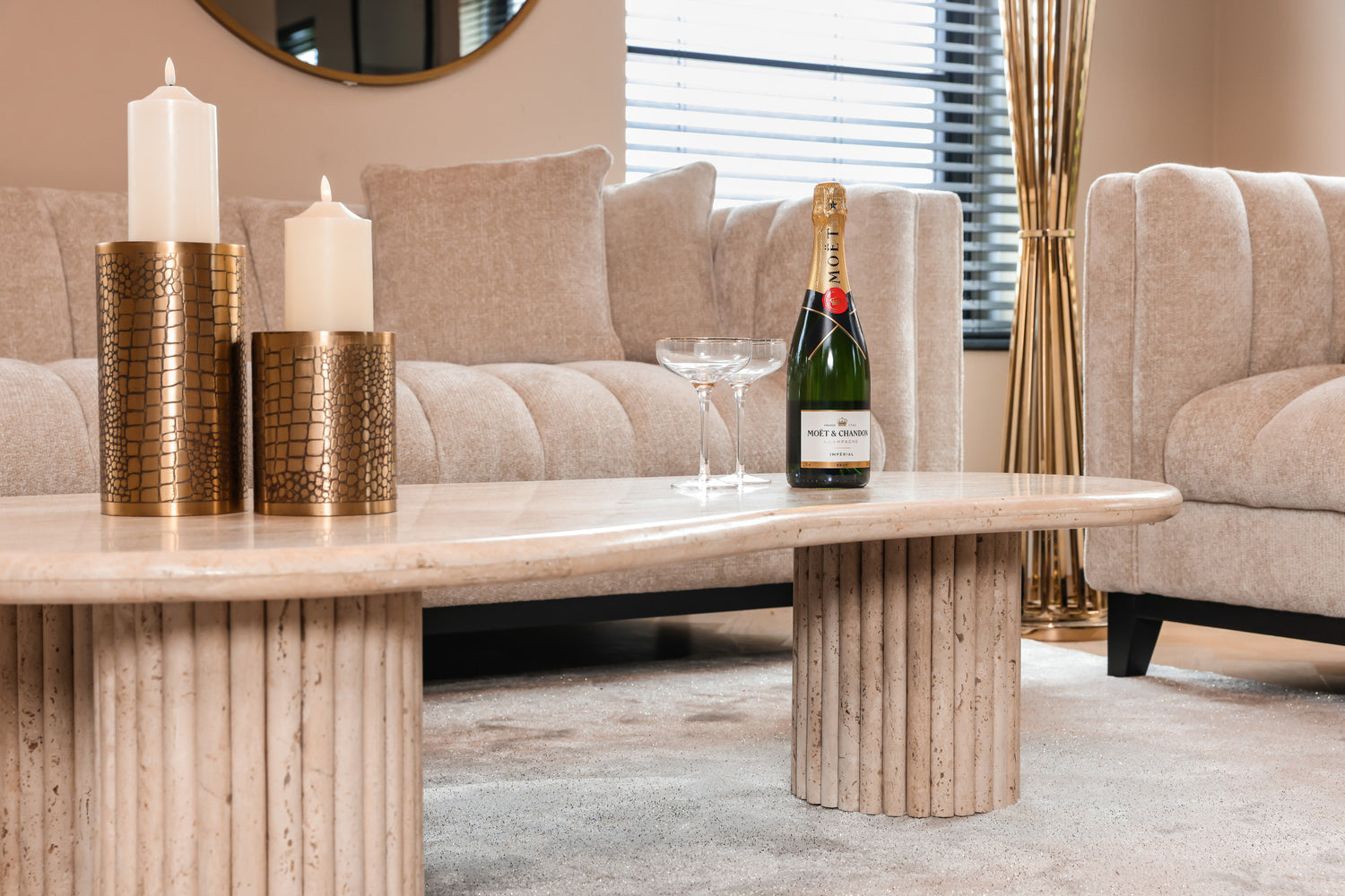 Richmond Interiors Couchtisch La Cantera beige Couchtisch Richmond Interiors