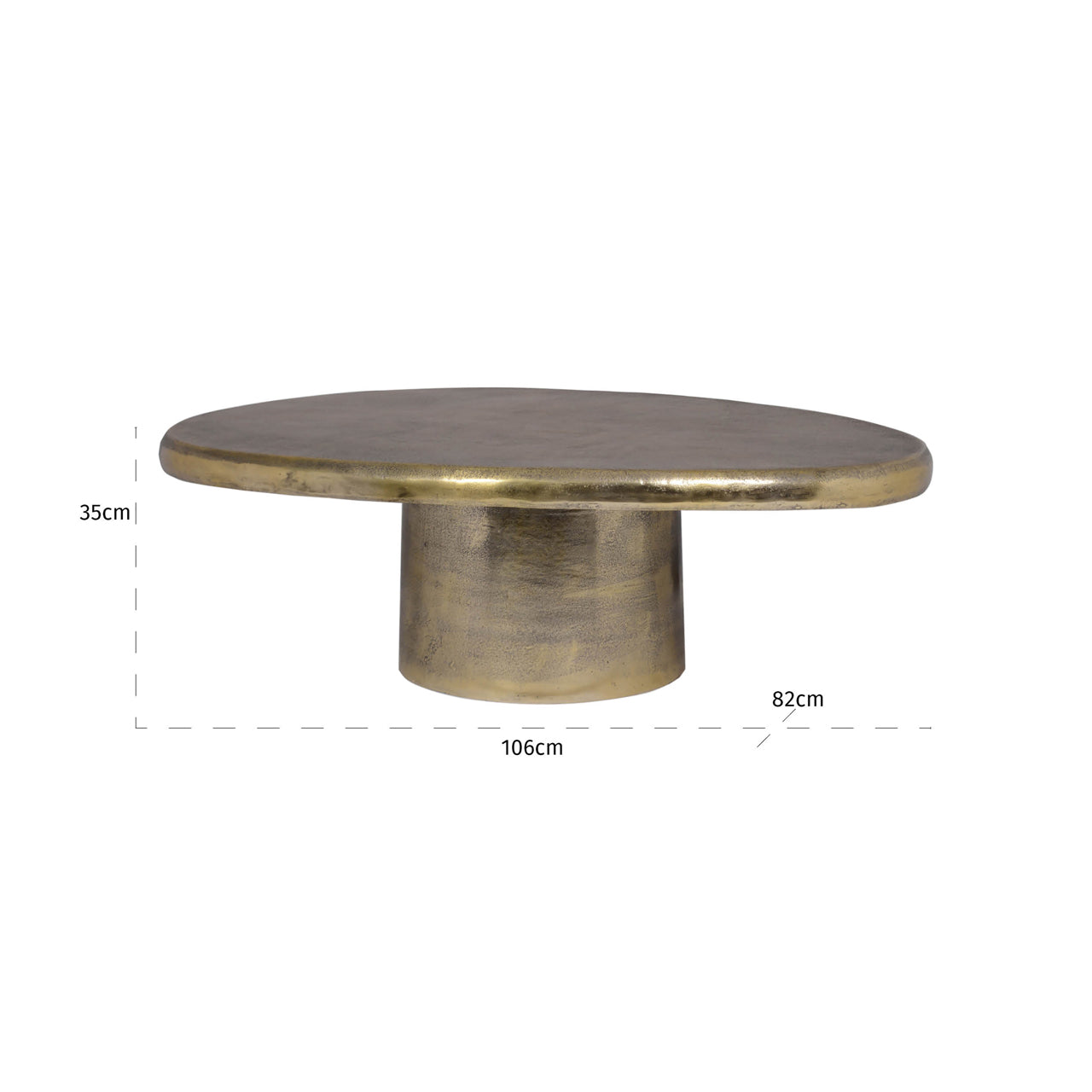 Richmond Interiors Couchtisch Pulitzer brushed gold Couchtisch Richmond Interiors