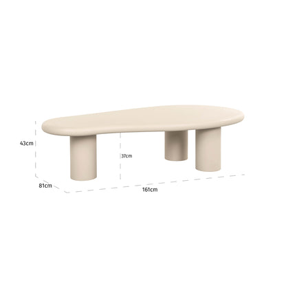 Richmond Interiors Couchtisch Clayton beige 160x80 Couchtisch Richmond Interiors
