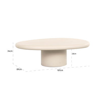 Richmond Interiors Couchtisch Clayton beige 110x90 Couchtisch Richmond Interiors