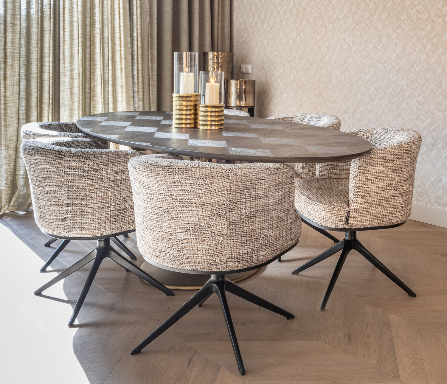 Richmond Interiors Esszimmerstuhl Cheyenne trendy nature swivel Esszimmerstuhl Richmond Interiors