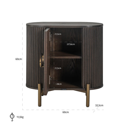 Richmond Interiors Nachttisch Luxor brown Nachttisch Richmond Interiors