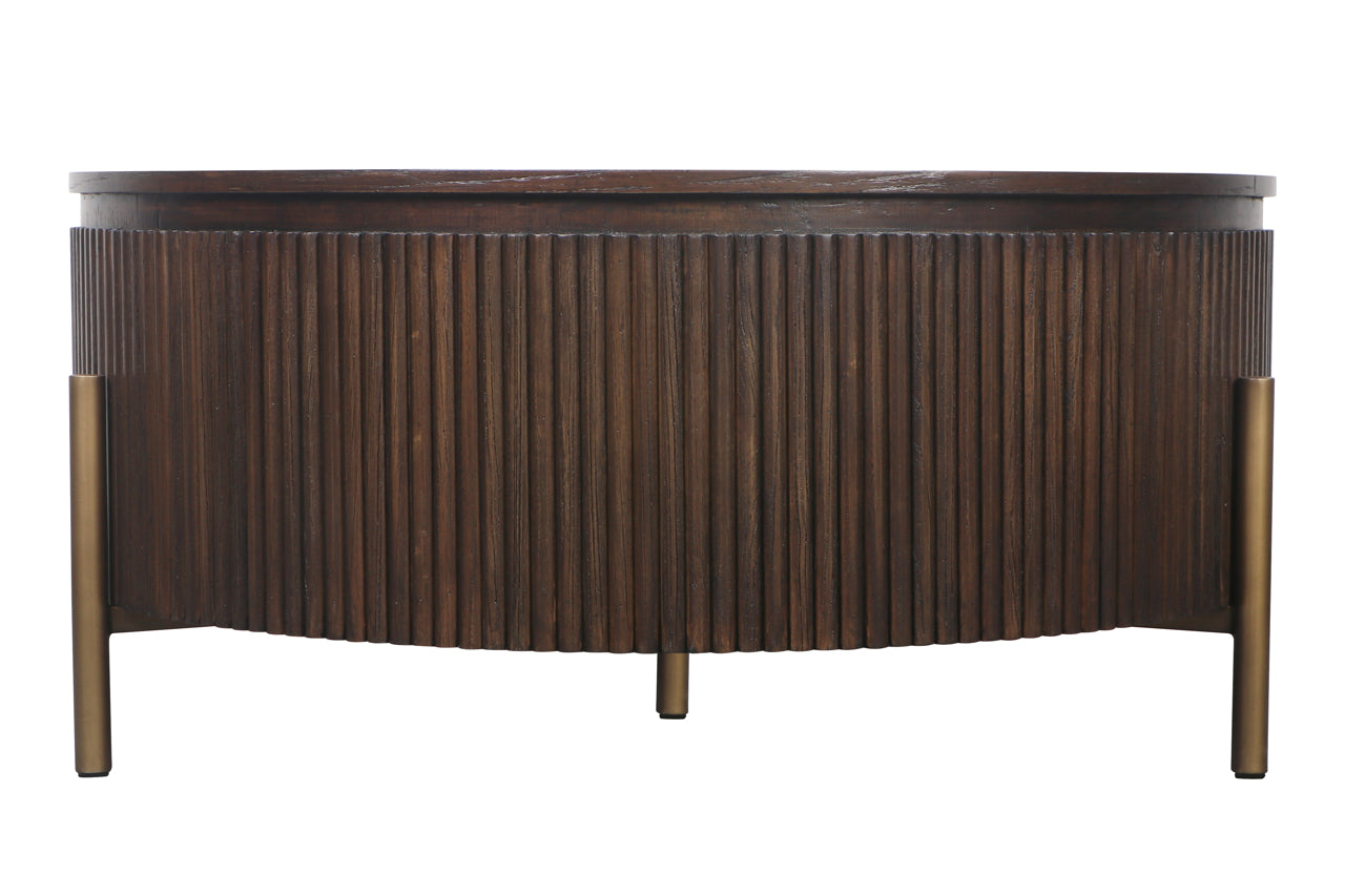 Richmond Interiors Couchtisch Luxor brown 95Ø Couchtisch Richmond Interiors