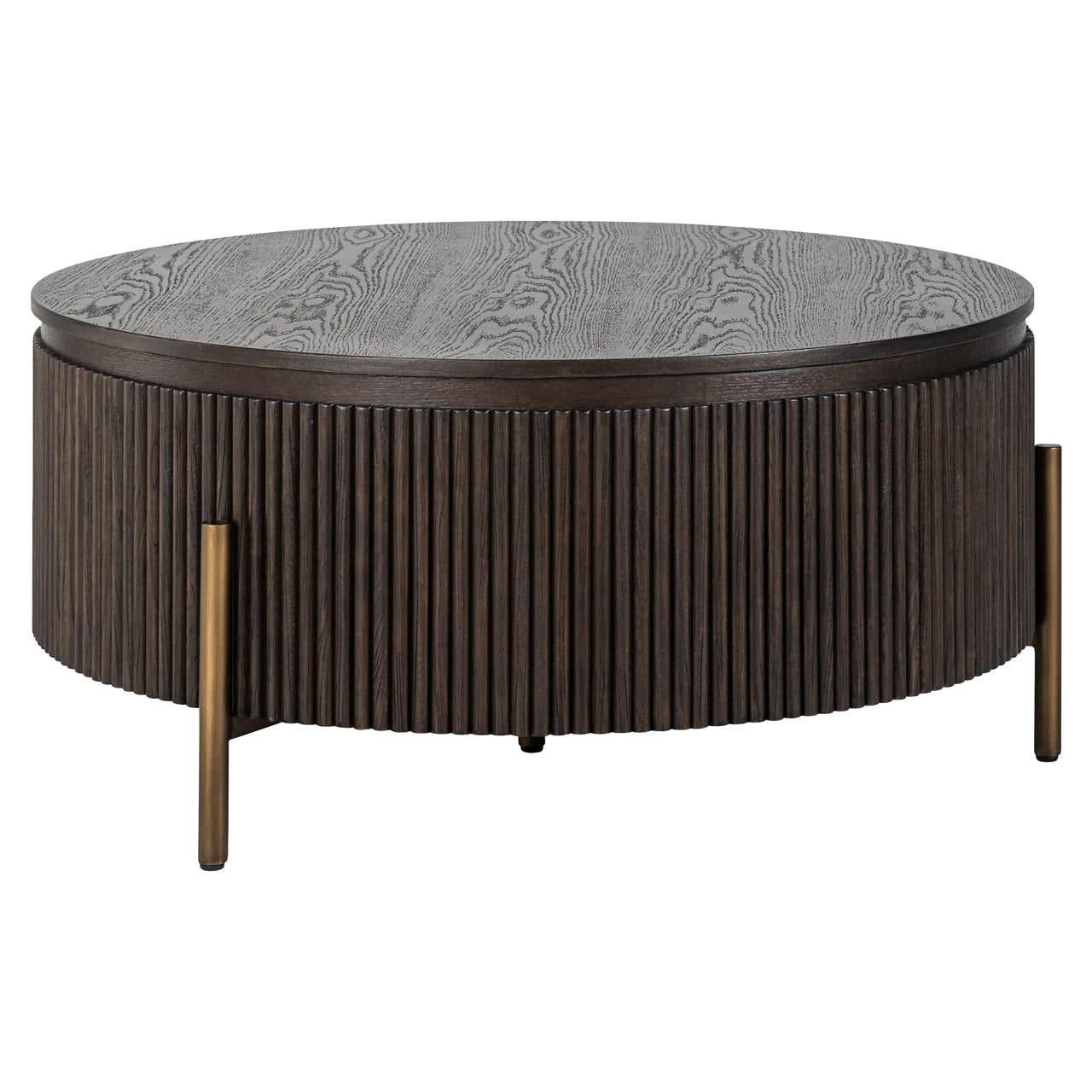 Richmond Interiors Couchtisch Luxor brown 95Ø Couchtisch Richmond Interiors
