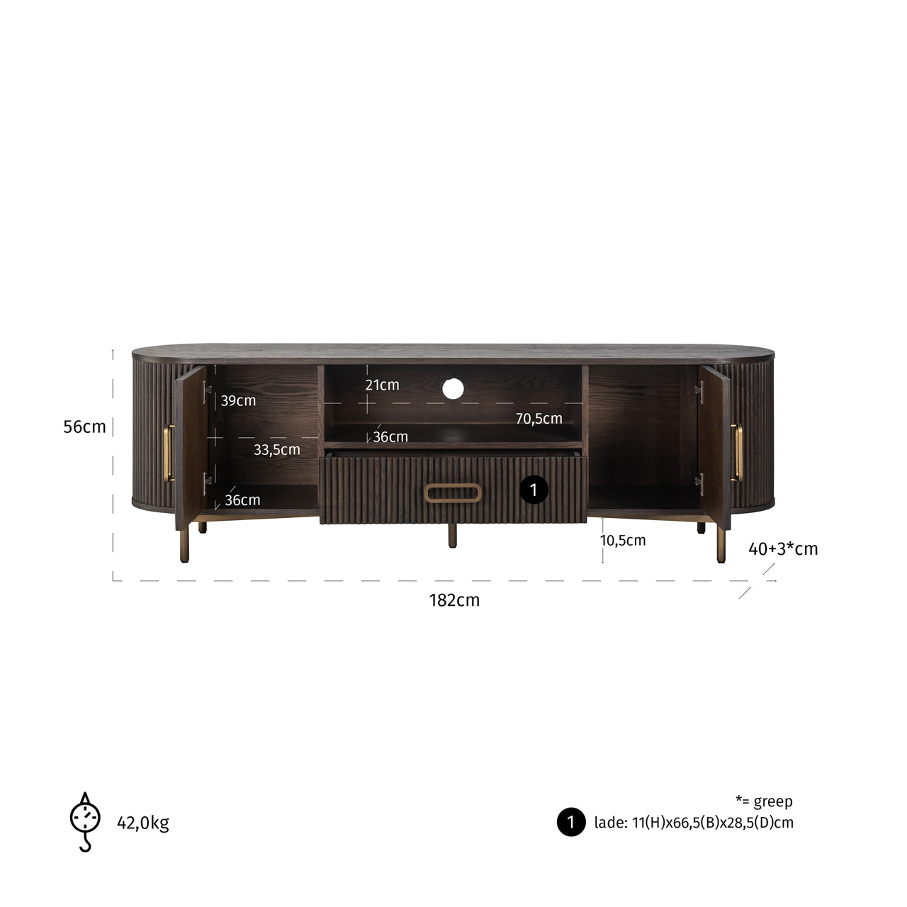 Richmond Interiors TV-Schrank Luxor brown TV-Schrank Richmond Interiors