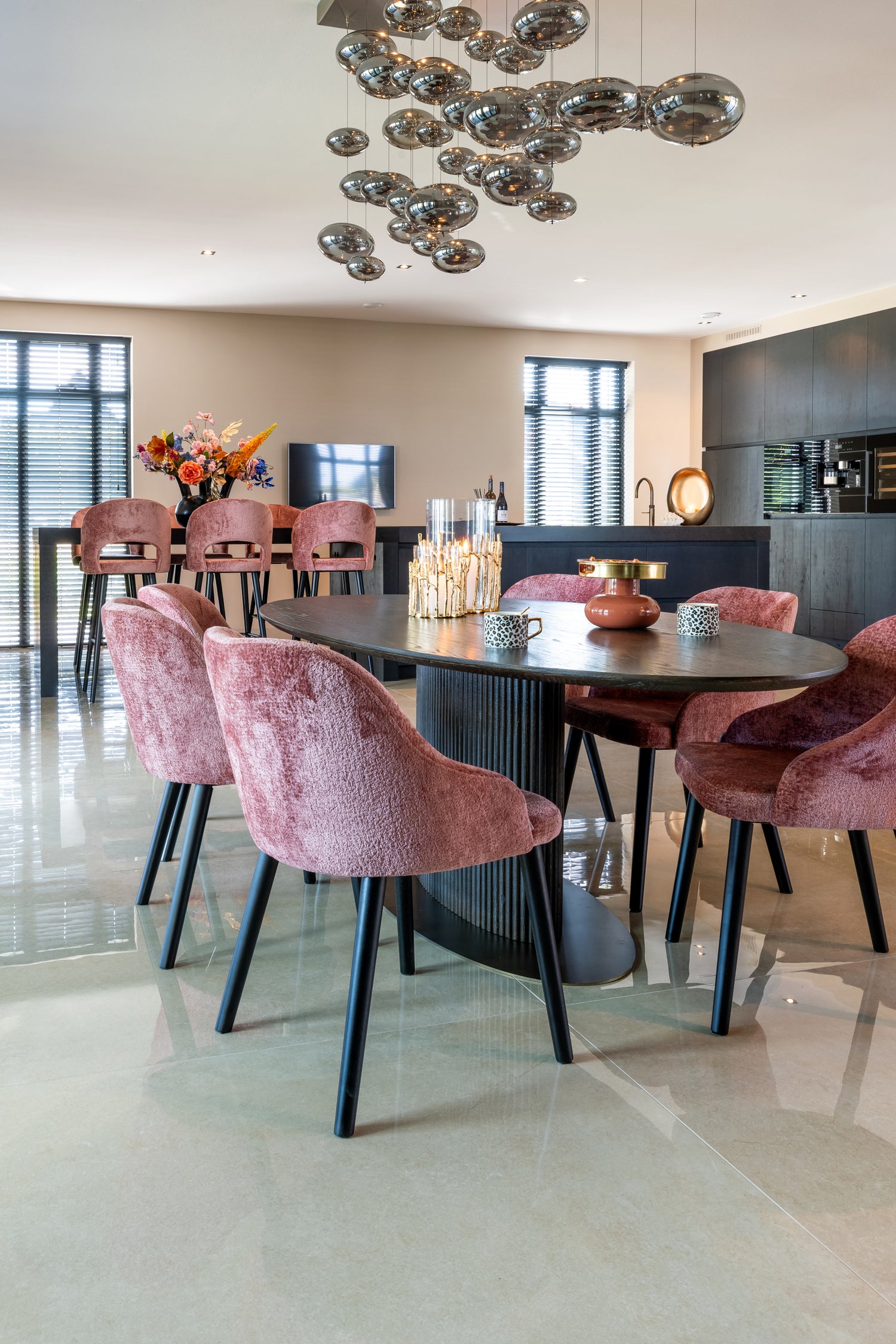 Richmond Interiors Esstisch Luxor brown oval 235 Esstisch Richmond Interiors