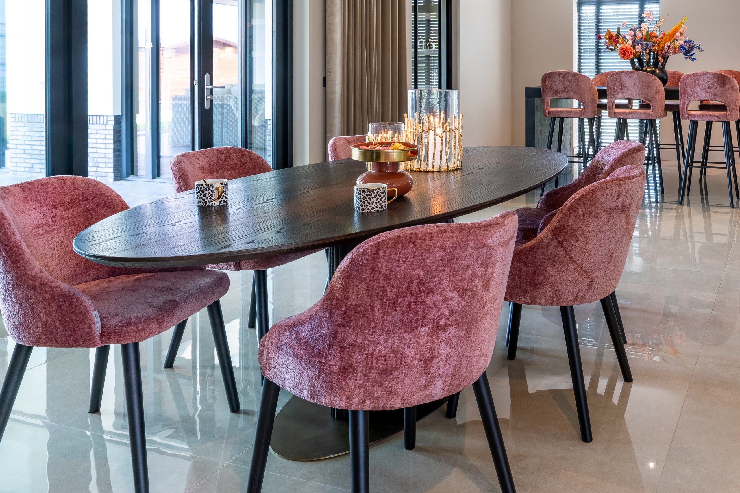 Richmond Interiors Esstisch Luxor brown oval 235 Esstisch Richmond Interiors