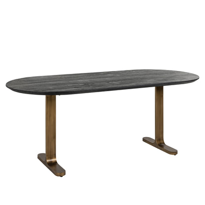 Richmond Interiors Esstisch Revelin black/gold 200 Esstisch Richmond Interiors