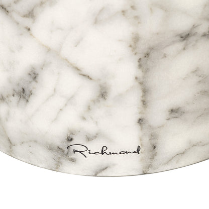 Richmond Interiors Esstisch Rockyard 140Ø faux white marble (White) Esstisch rund Richmond Interiors