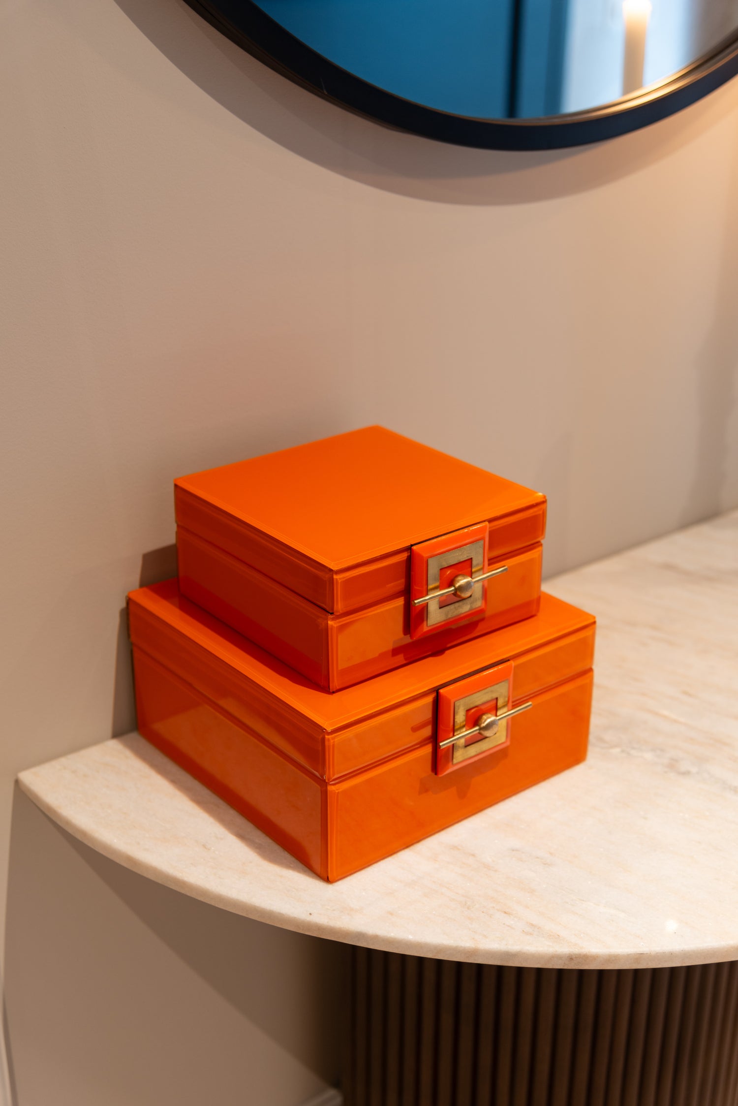 Richmond Interiors Aufbewahrungsbox Bodine orange large Aufbewahrungsbox Richmond Interiors