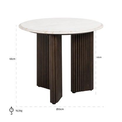 Richmond Interiors Beistelltisch Mayfield brown 55Ø Beistelltisch Richmond Interiors