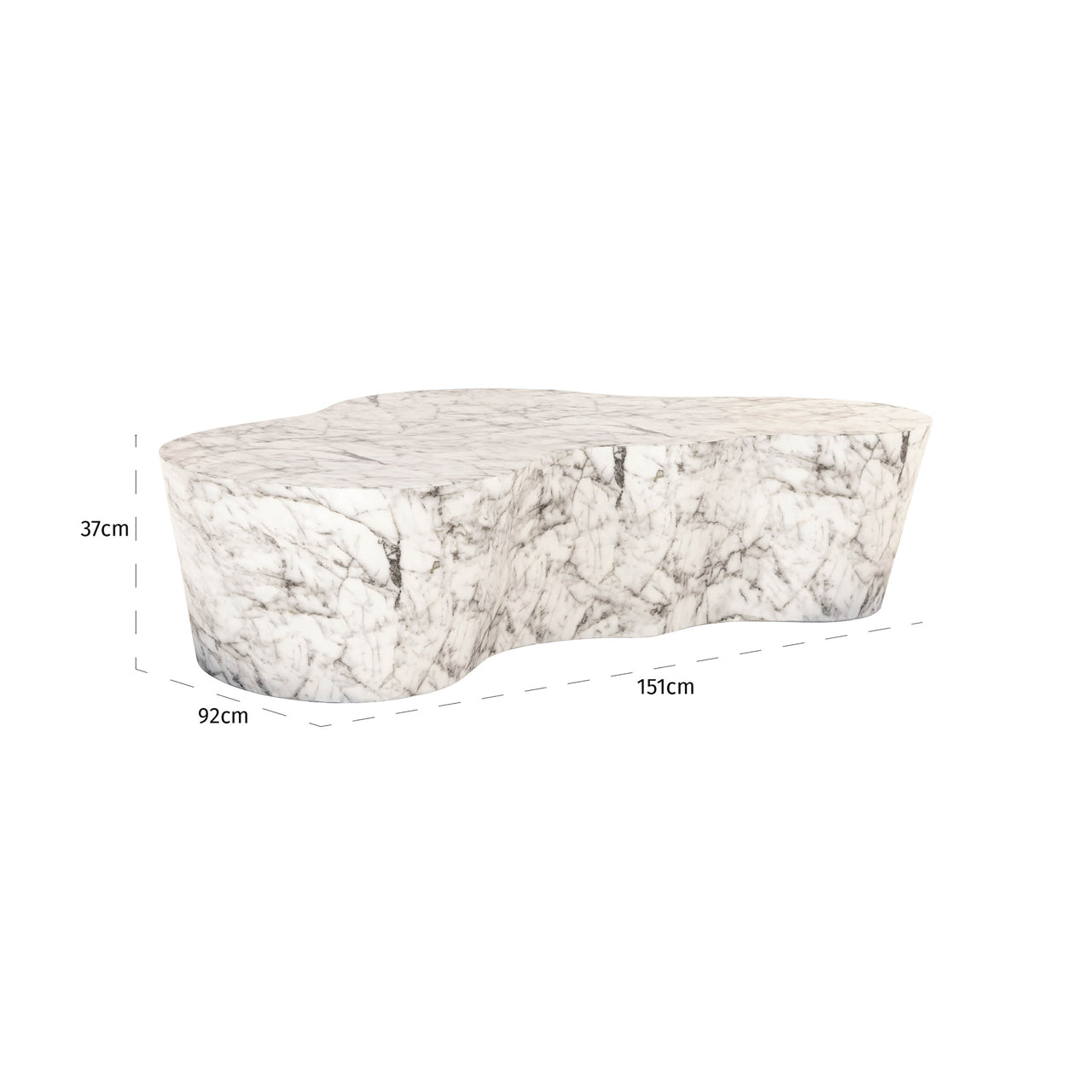 Richmond Interiors Gartencouchtisch Rockyard white marble look Gartencouchtisch Richmond Interiors