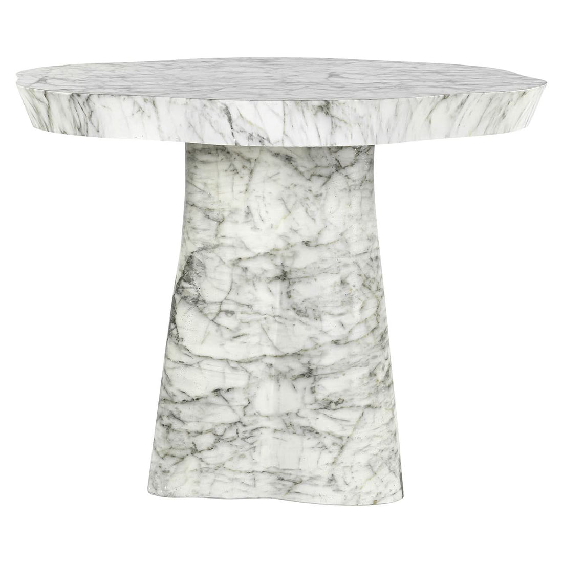 Richmond Interiors Esstisch Rockyard 100Ø faux white marble (White) Esstisch rund Richmond Interiors