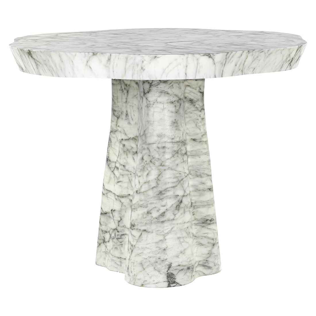 Richmond Interiors Esstisch Rockyard 100Ø faux white marble (White) Esstisch rund Richmond Interiors