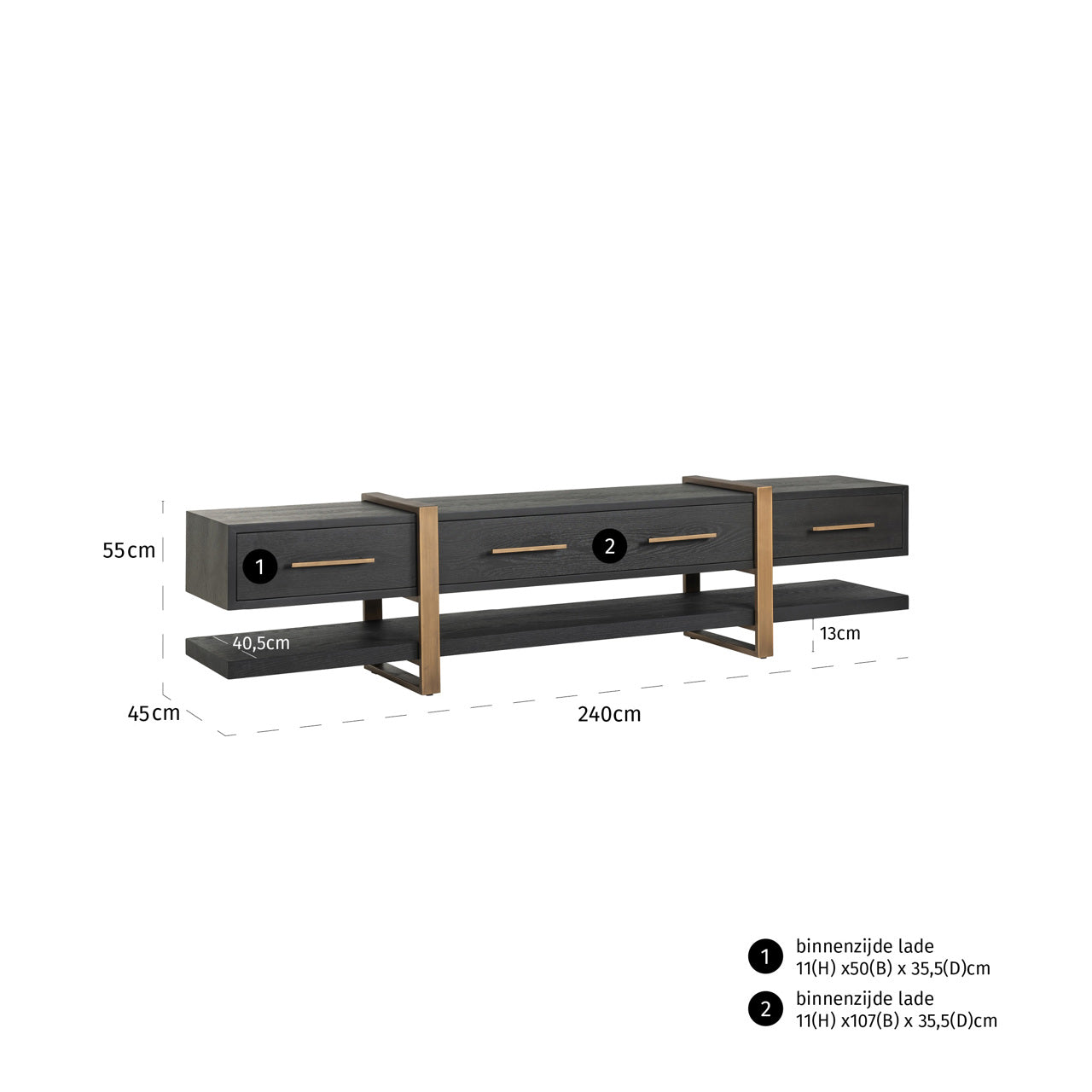 Richmond Interiors TV-Schrank Cambon dark coffee TV-Schrank Richmond Interiors