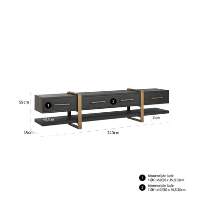 Richmond Interiors TV-Schrank Cambon dark coffee TV-Schrank Richmond Interiors
