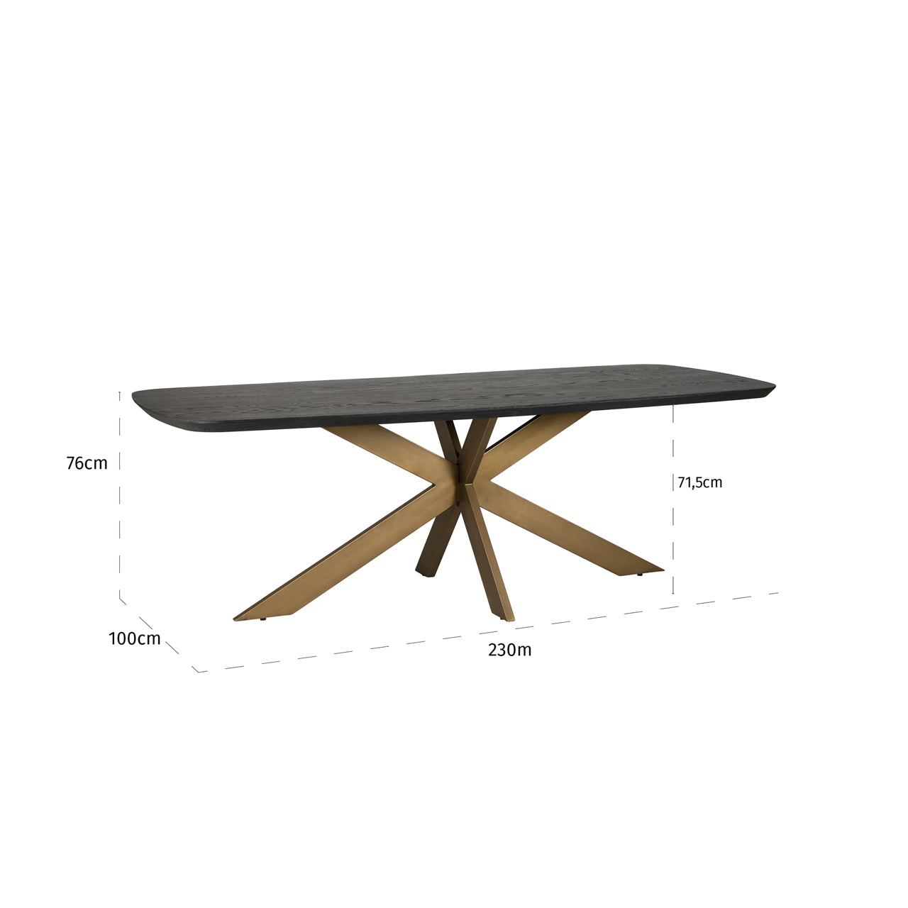 Richmond Interiors Esstisch Cambon dark coffee danish oval 230 Esstisch Richmond Interiors