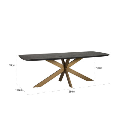 Richmond Interiors Esstisch Cambon dark coffee danish oval 280 Esstisch Richmond Interiors