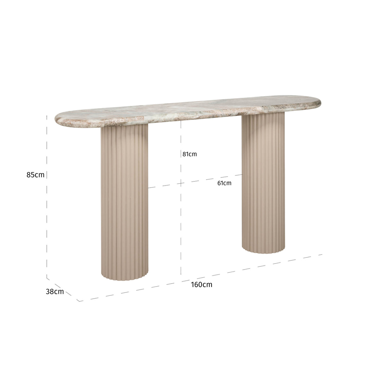 Richmond Interiors Konsole Coronel Blush beige Richmond Interiors