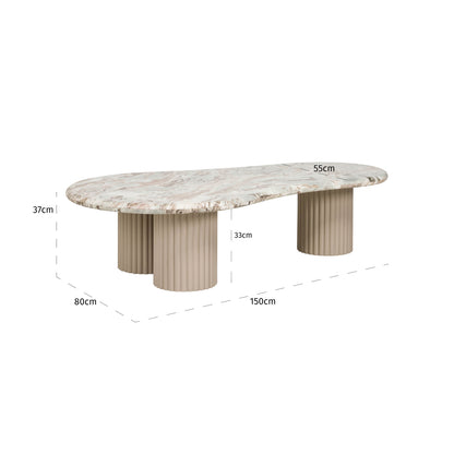 Richmond Interiors Couchtisch Coronel Blush beige Couchtisch Richmond Interiors