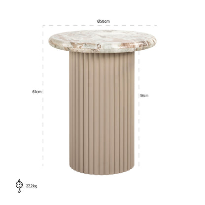 Richmond Interiors Beistelltisch Coronel Blush beige Richmond Interiors