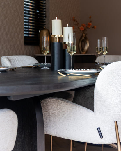 Richmond Interiors Kerzenhalter Caya black/gold small Kerzenhalter Richmond Interiors