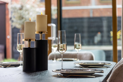 Richmond Interiors Kerzenhalter Caya black/gold small Kerzenhalter Richmond Interiors