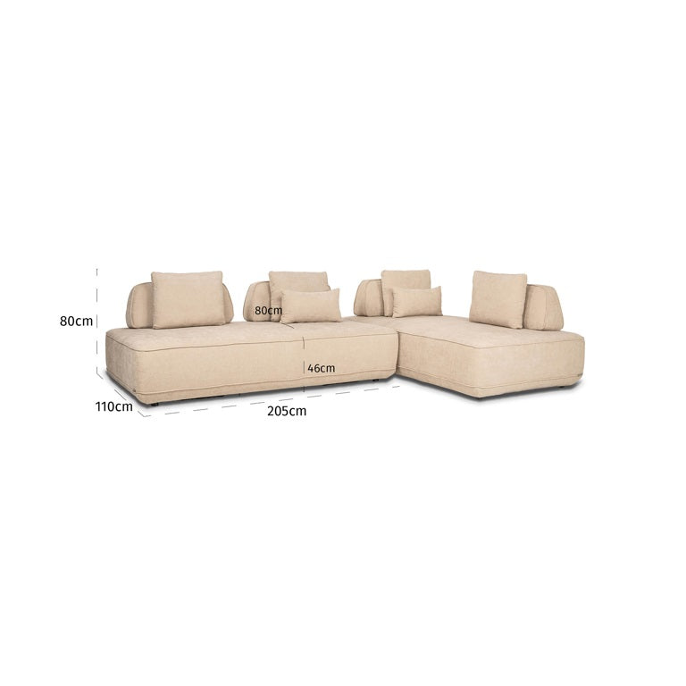 Richmond Interiors Sofa Tudor mit abnehmbarer Rückenlehne sand olympus (Sand olympus) Ecksofa Richmond Interiors