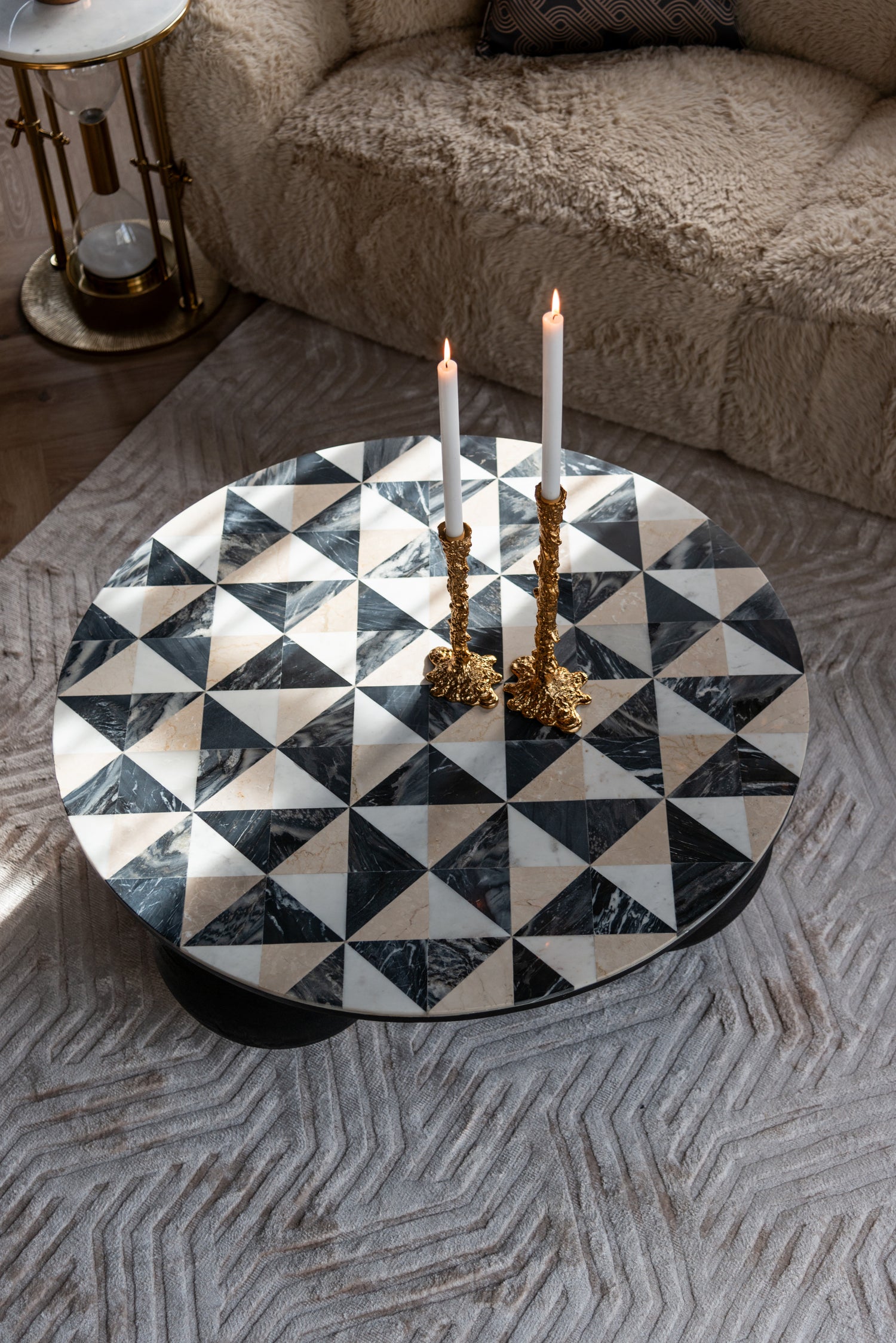 Richmond Interiors Beistelltisch Tempus gold Beistelltisch Richmond Interiors