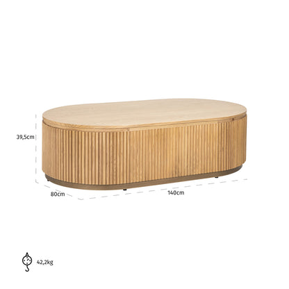 Richmond Interiors Couchtisch Belfort natural oak Couchtisch Richmond Interiors