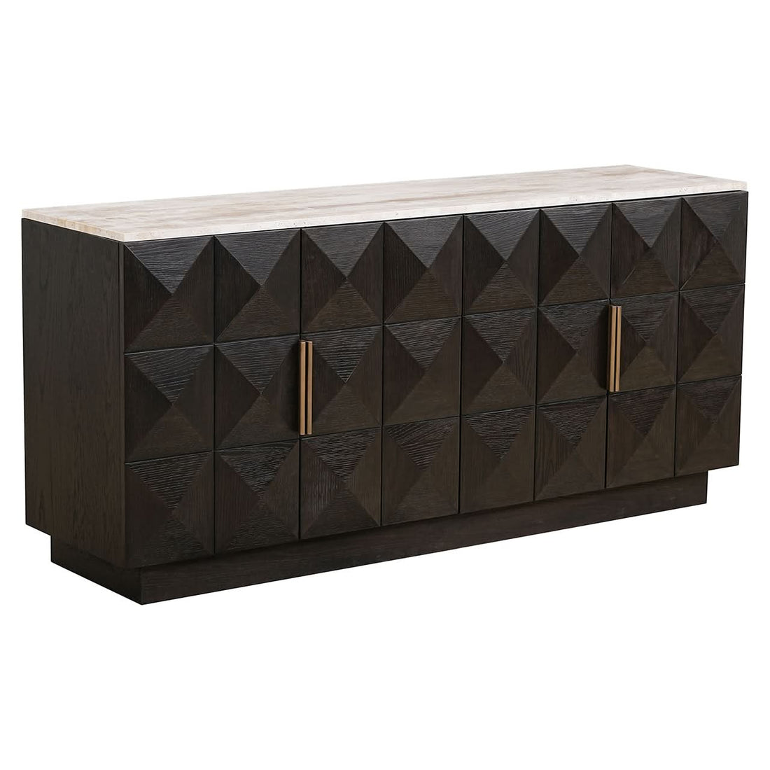 Richmond Interiors Sideboard Claremont 4-türig (Brown) Sideboard Richmond Interiors