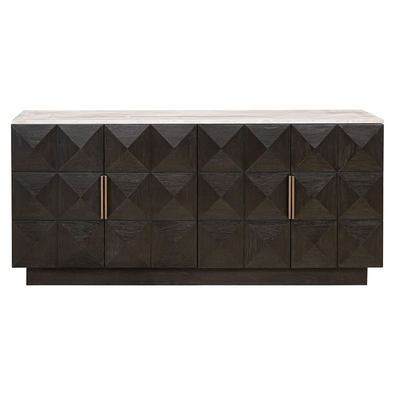 Richmond Interiors Sideboard Claremont 4-türig (Brown) Sideboard Richmond Interiors