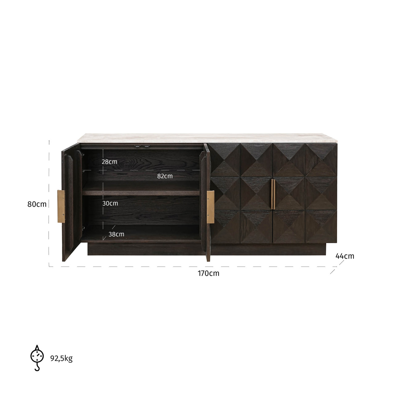 Richmond Interiors Sideboard Claremont brown Sideboard Richmond Interiors
