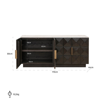 Richmond Interiors Sideboard Claremont brown Sideboard Richmond Interiors