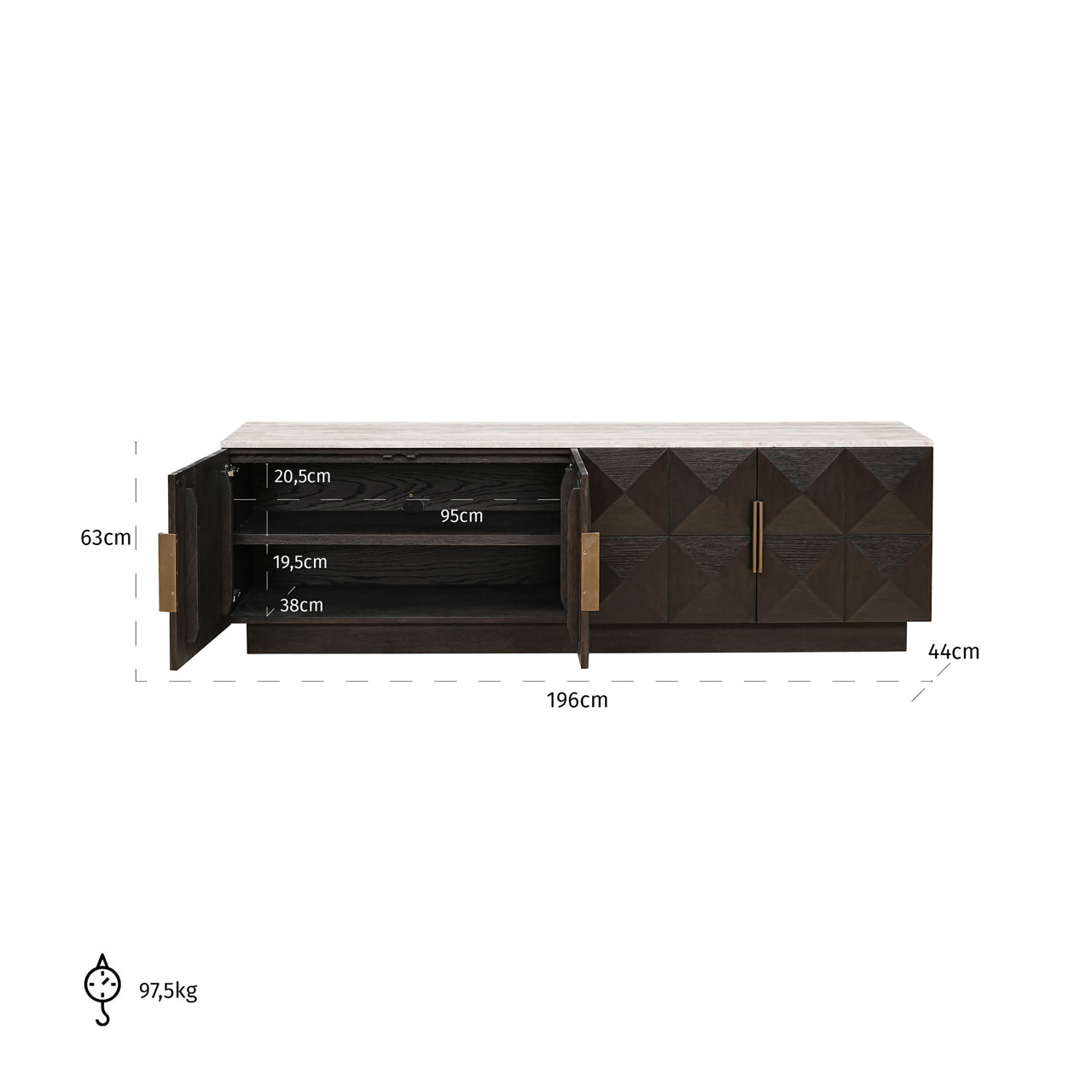 Richmond Interiors TV-Schrank Claremont brown TV-Schrank Richmond Interiors