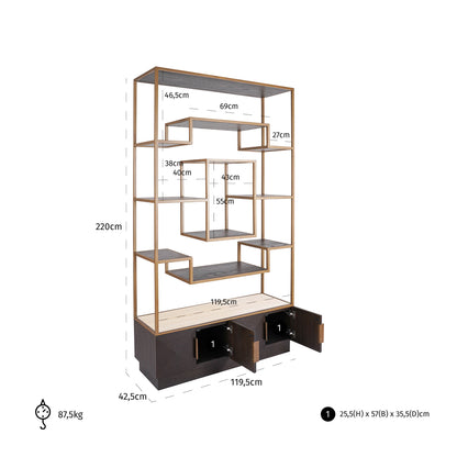 Richmond Interiors Vitrine Claremont brown Richmond Interiors