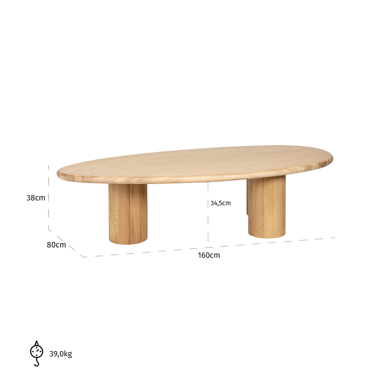 Richmond Interiors Couchtisch Oakley natural oak Couchtisch Richmond Interiors