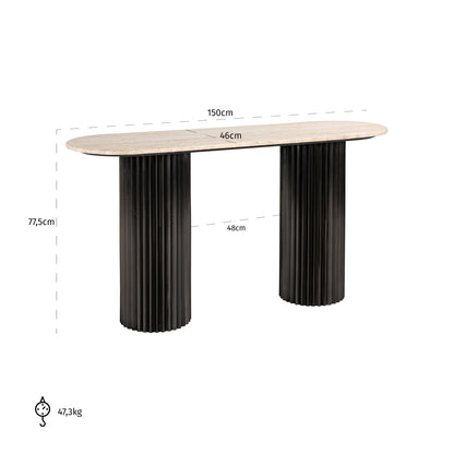 Richmond Interiors Konsole Hampton dark brown Konsole Richmond Interiors