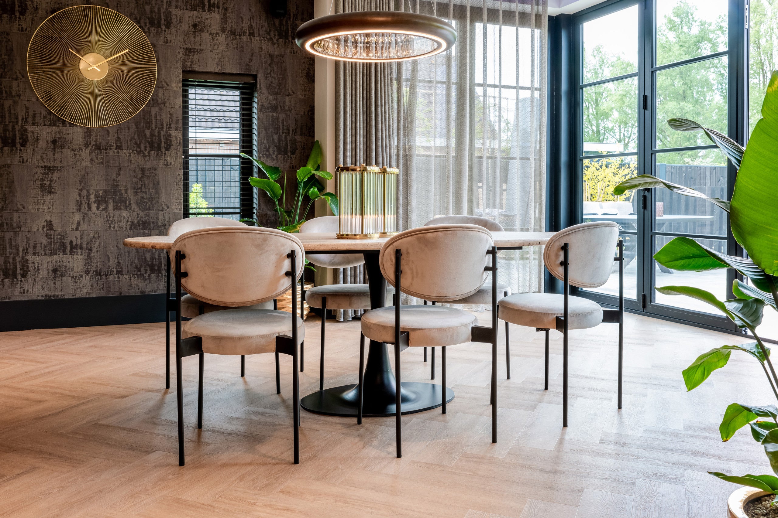Richmond Interiors Esstisch Hampton black oval 230 Esstisch Richmond Interiors