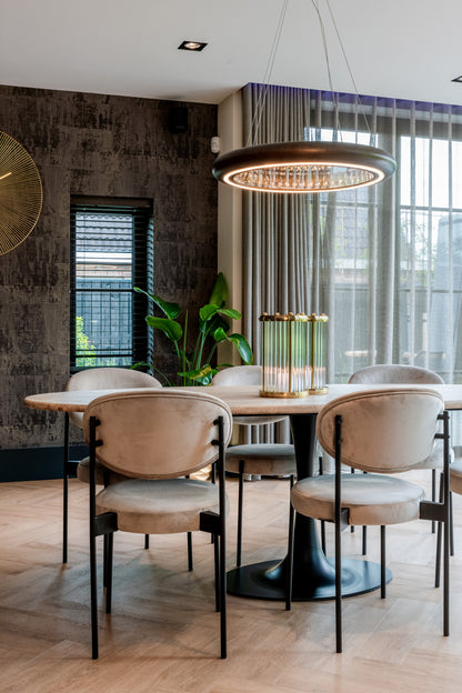 Richmond Interiors Esstisch Hampton black oval 230 Esstisch Richmond Interiors