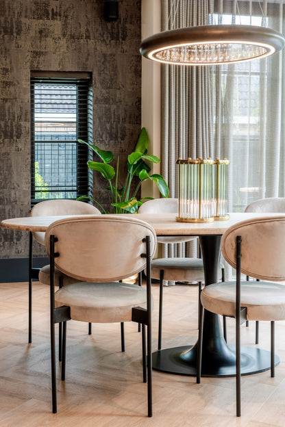 Richmond Interiors Esstisch Hampton black oval 230 Esstisch Richmond Interiors