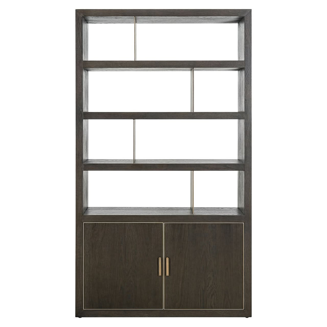 Richmond Interiors Bücherschrank Rivertree 3-Regale 2-türig (Brown) Offenes Regal Richmond Interiors