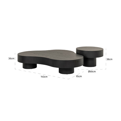 Richmond Interiors Couchtisch Bogor dark coffee (Set of 2) Couchtisch Richmond Interiors