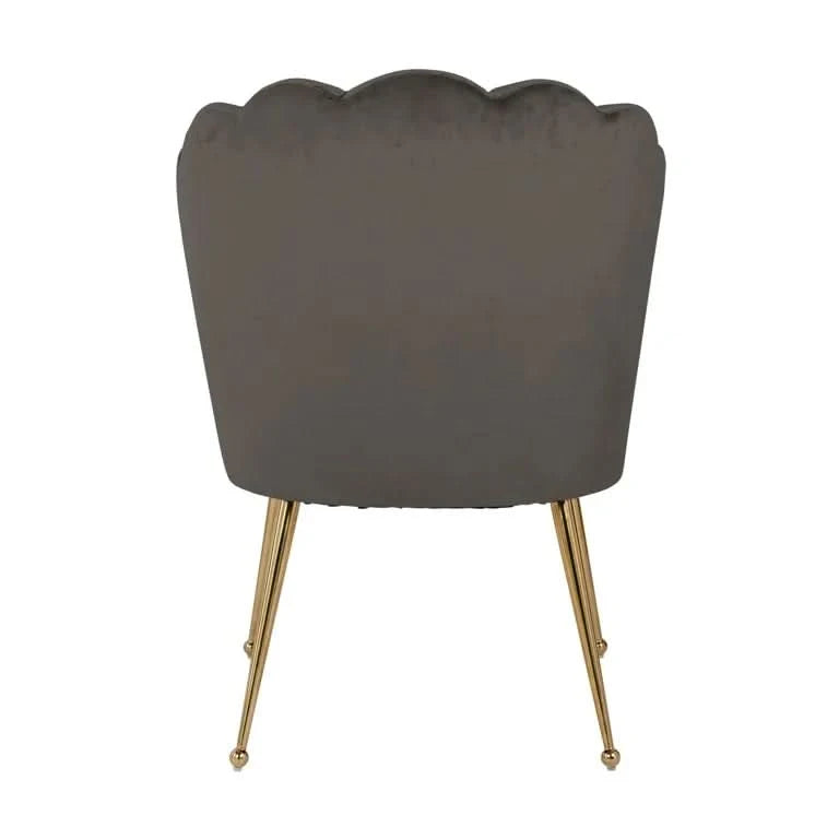 Richmond Interiors Stuhl Pippa stone velvet / gold (Quartz Stone 101) Esszimmerstuhl Richmond Interiors