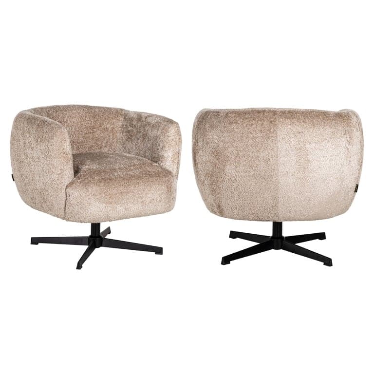 Richmond Interiors drehbarer Easy Chair Estelle (Sheep 01 nature) Drehsessel Richmond Interiors