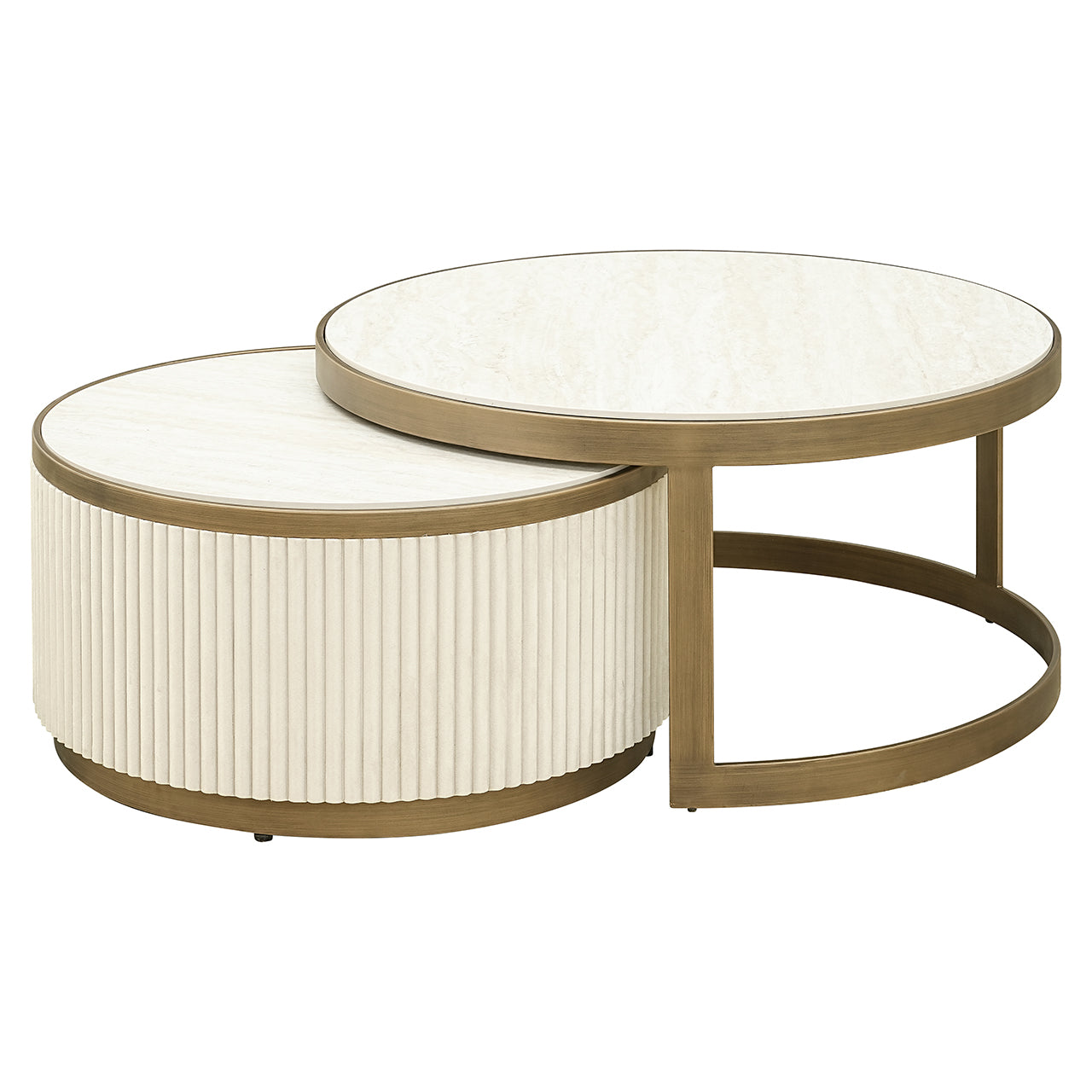 Richmond Interiors Couchtisch Tivoli 2er-Set (White) Couchtisch-Set Richmond Interiors