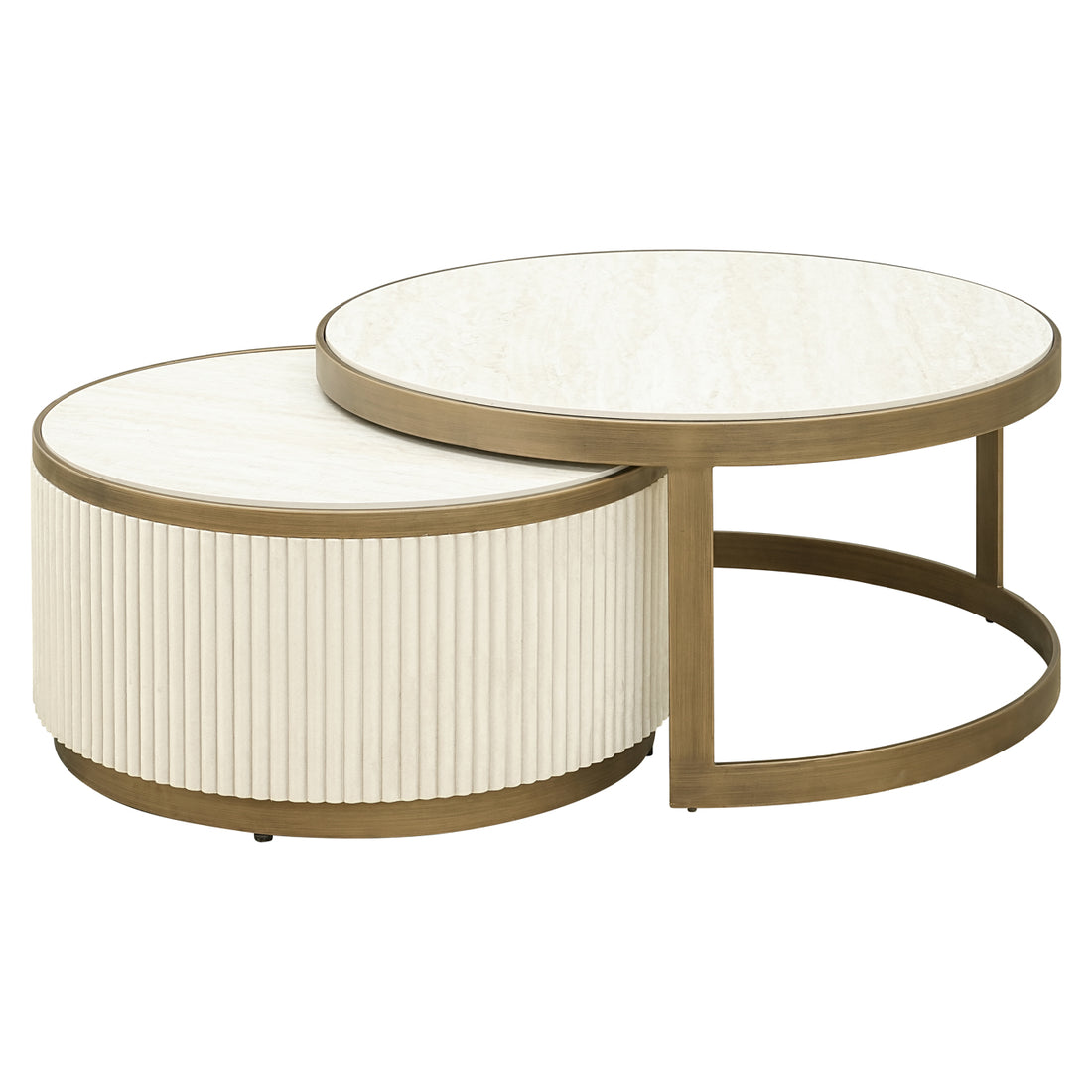 Richmond Interiors Couchtisch Tivoli white (Set of 2) Couchtisch Richmond Interiors