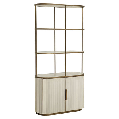 Richmond Interiors Schrank Tivoli rund 2-türig 3 offene Regale (White) Offenes Regal Richmond Interiors