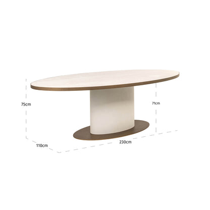 Richmond Interiors Esstisch Tivoli white oval 230 Richmond Interiors